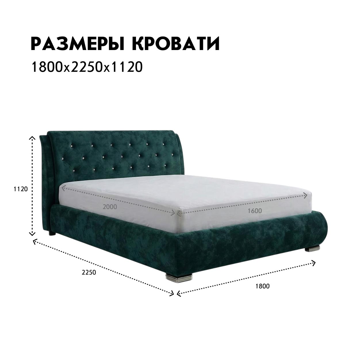 Кровать "Виктория" 1,60 с ортопедом (04 категория (351-400))