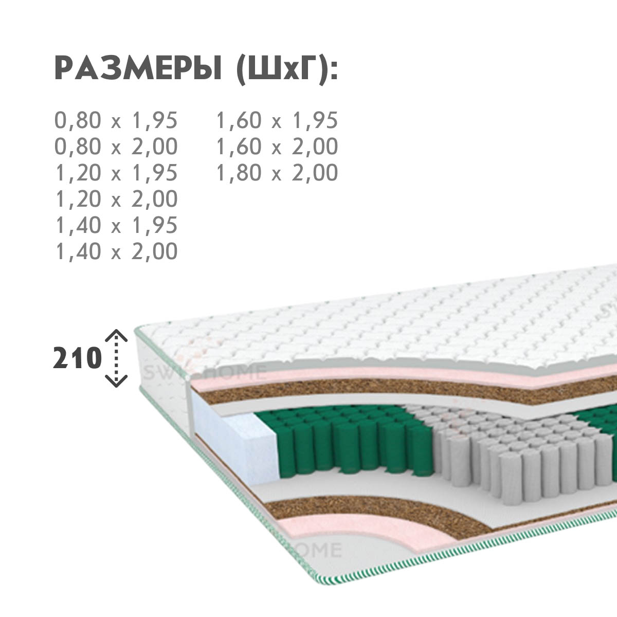 Матрац - Orto Combi - / 0,80*1,95 /