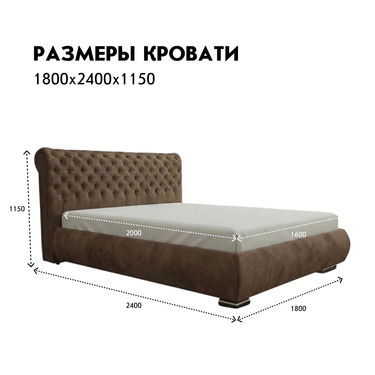 Кровать "Мария" 1,60 с ортопедом (04 категория (351-400))
