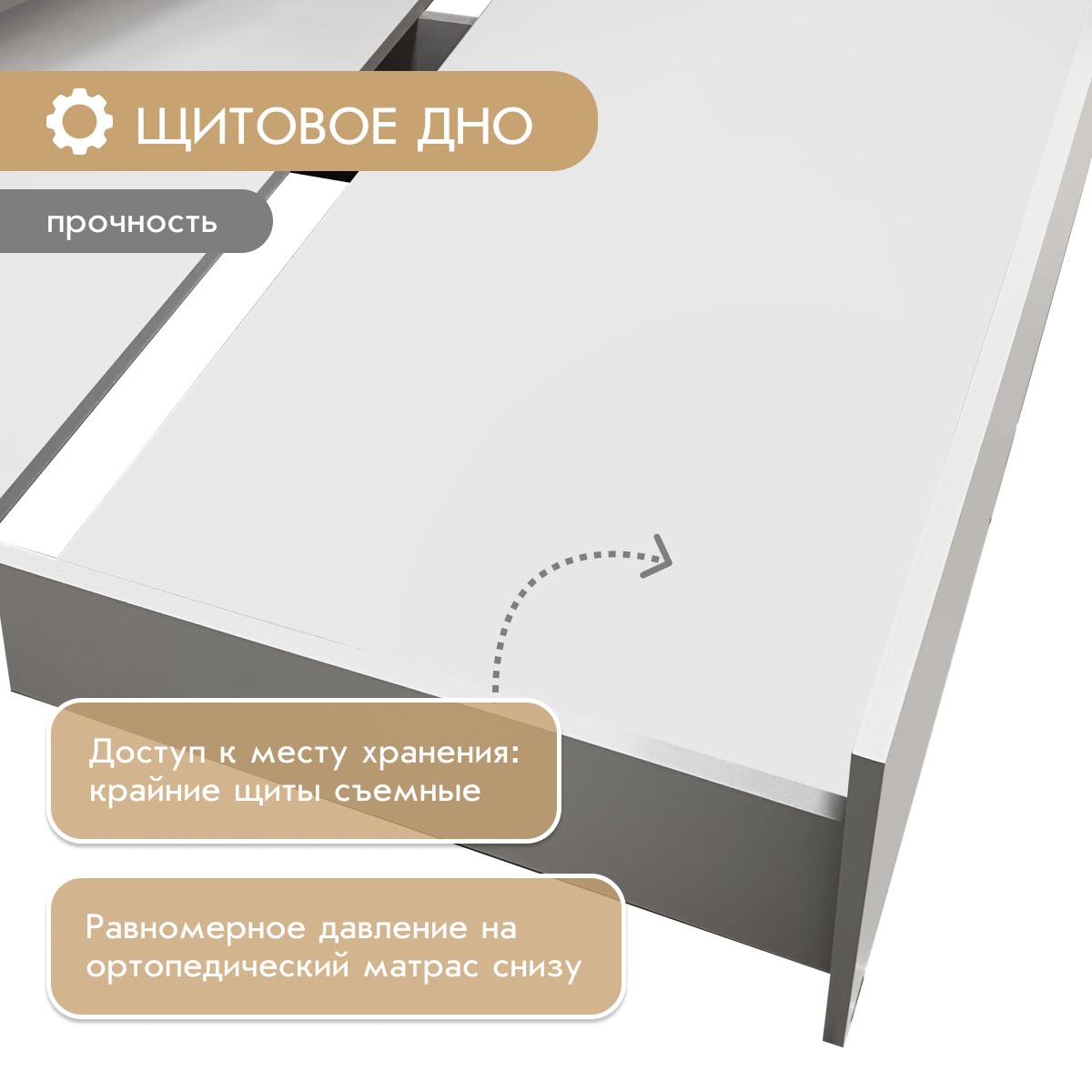 Кровать "Амели" 1,60 (Белый – Эмалит Арктик)