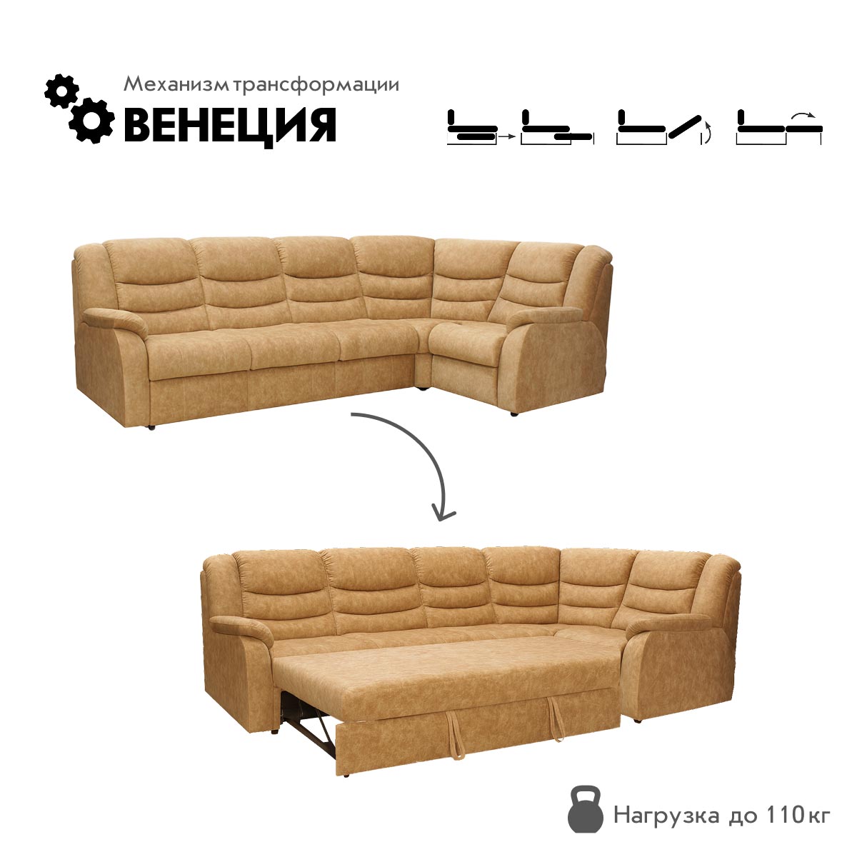 Диван "Мадрид" - угловой   /   правый (02 категория (251-300))