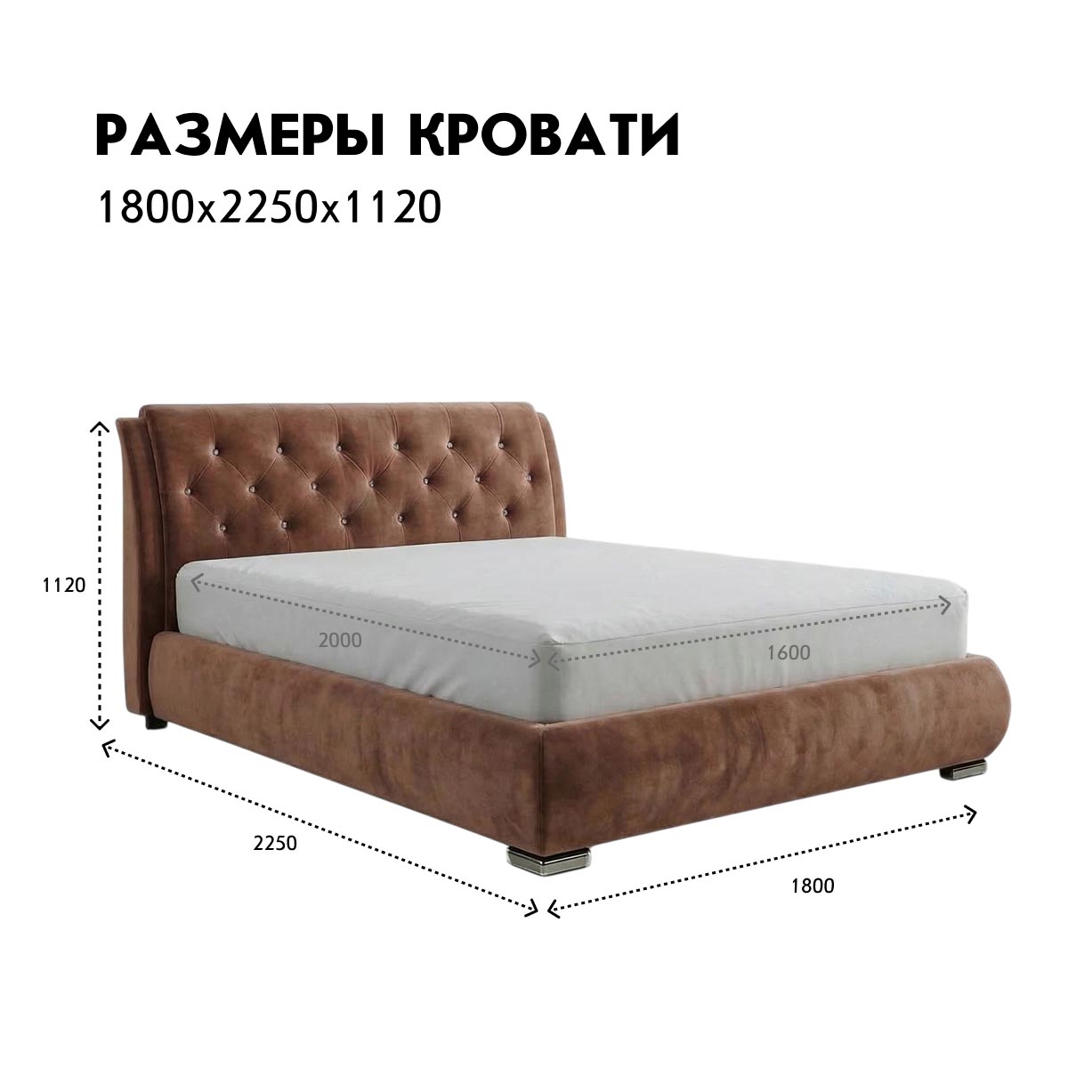 Кровать "Виктория" 1,60 с ортопедом (03 категория (301-350))