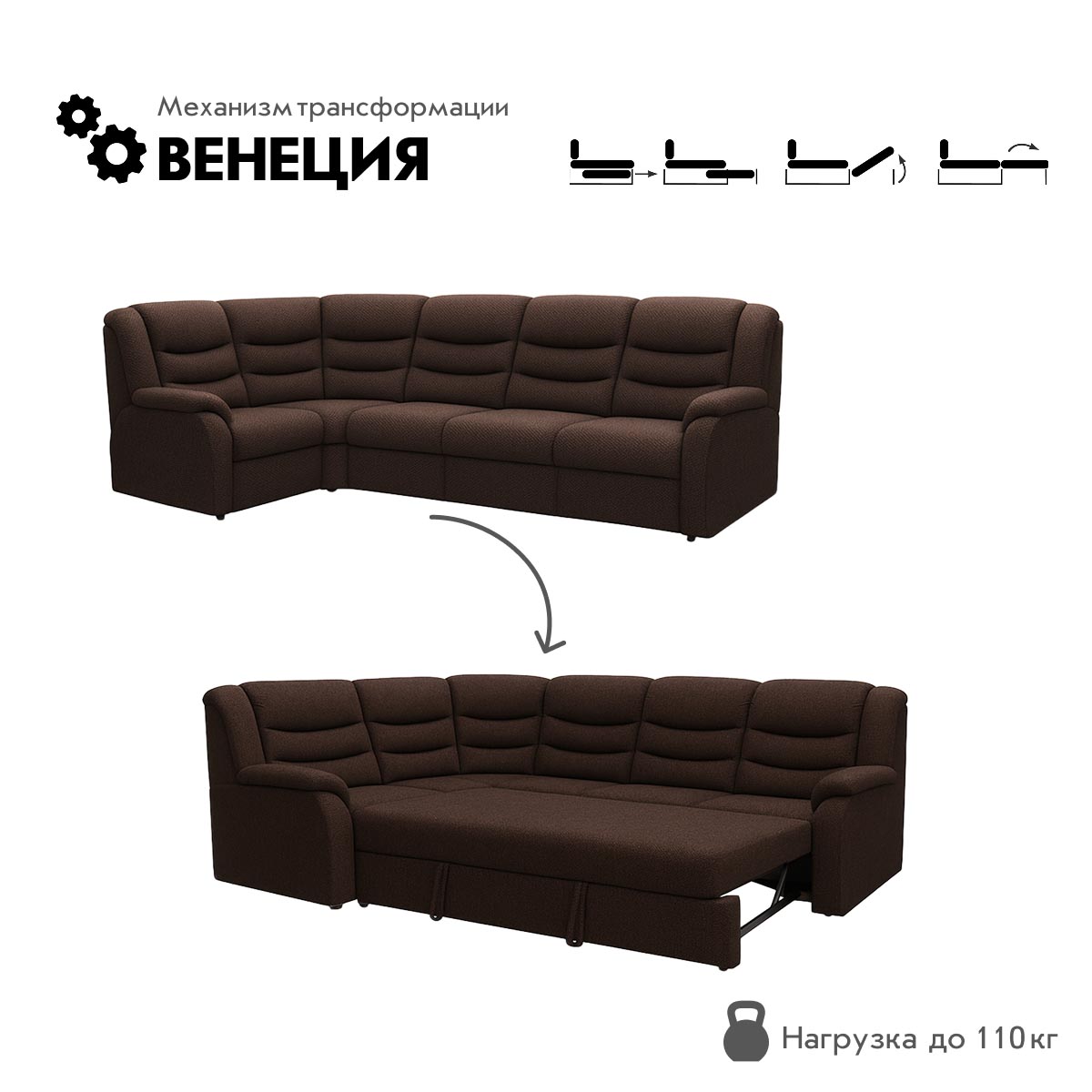 Диван "Мадрид" - угловой   /   левый (03 категория (301-350))