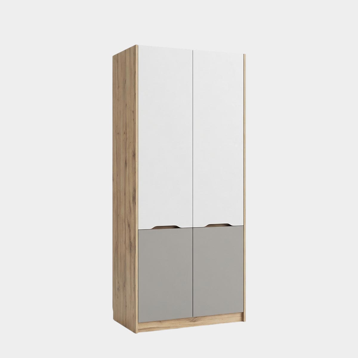 Детская "Оливер" - Шкаф 0,90 (Дуб Вотан - Камень - Фон Мускат)