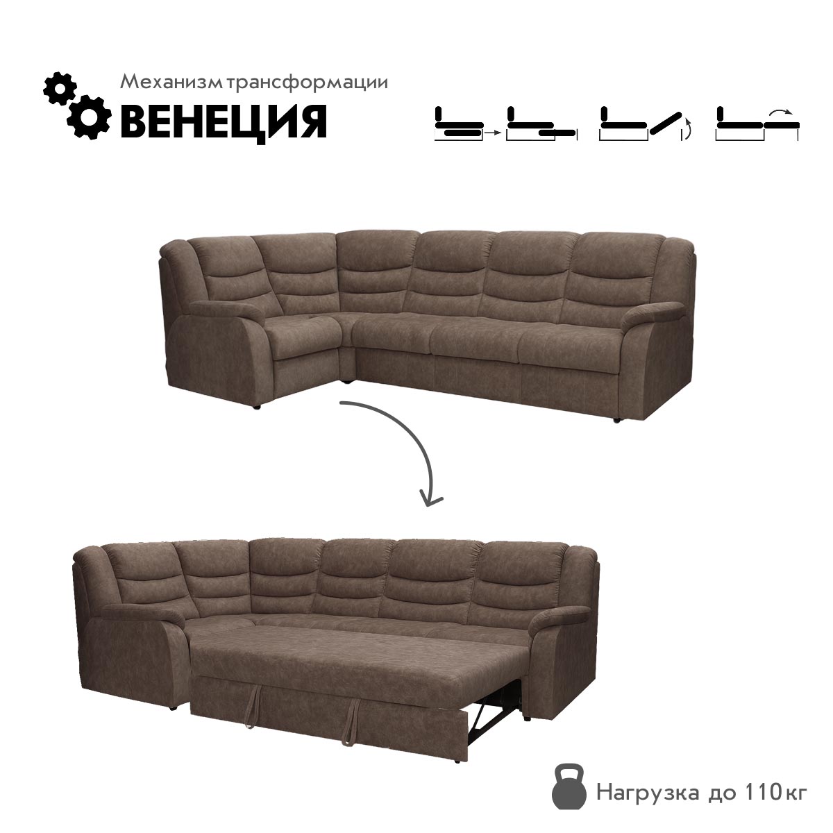 Диван "Мадрид" - угловой   /   левый (02 категория (251-300))